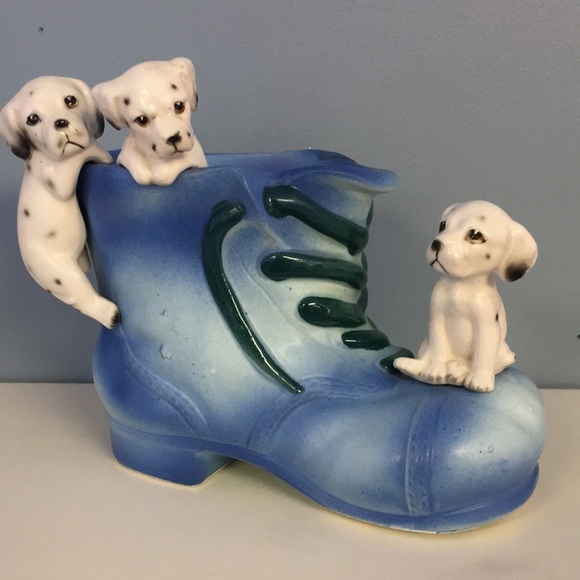VINTAGE Lipper and Mann 101 Dalmatians Old Shoe Bank- BLUE - Picture 1 of 12